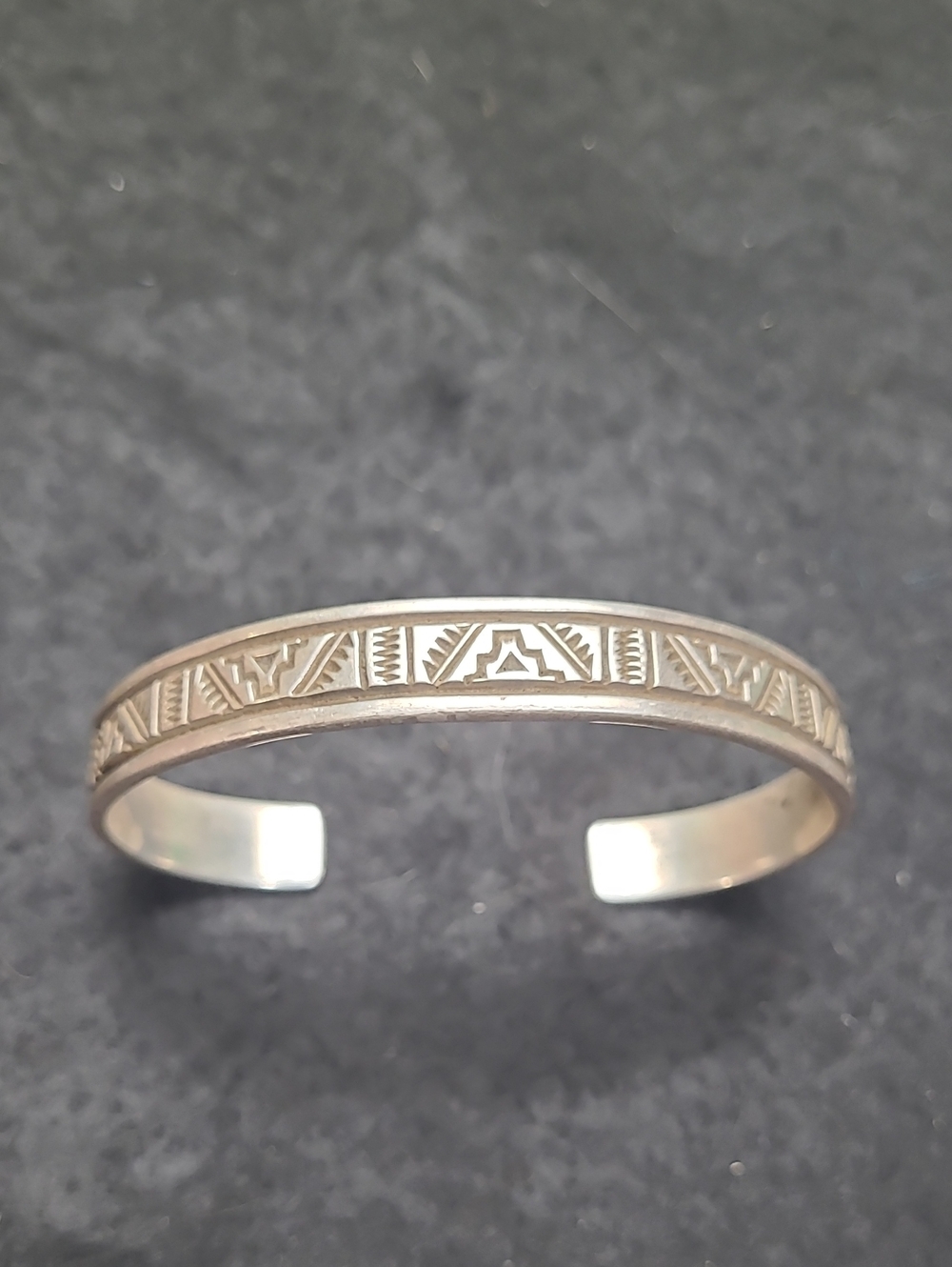 Troy Laner Navajo Native American 925 Sterling Silver Cuff Bracelet